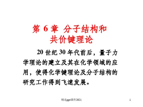 第6章 分子结构和共价键理论PPT课件