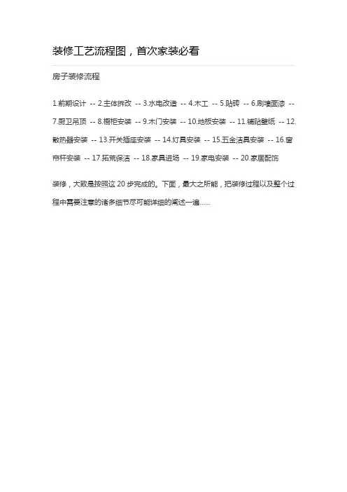 装修工艺流程图