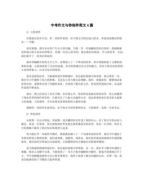 中考作文与你相伴范文4篇