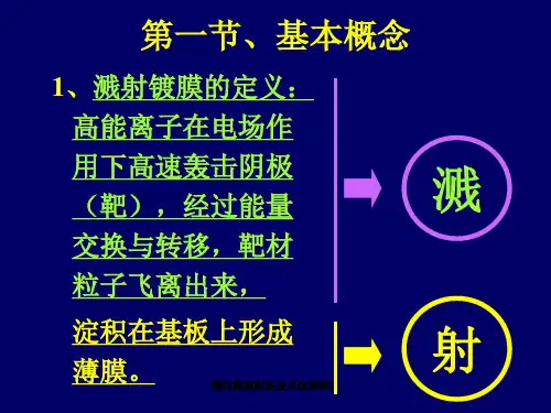 溅射薄膜制备技术优秀课件