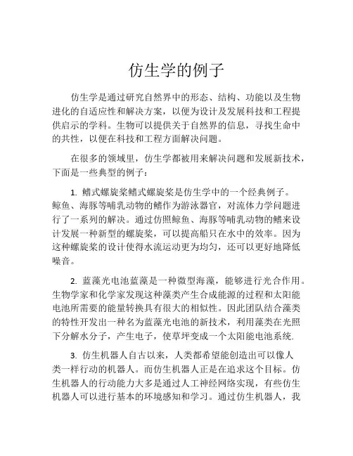 仿生学的例子