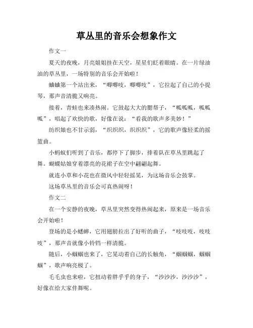 草丛里的音乐会想象作文