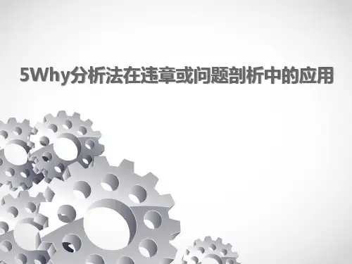 5WHY分析法在违章或问题剖析中的应用