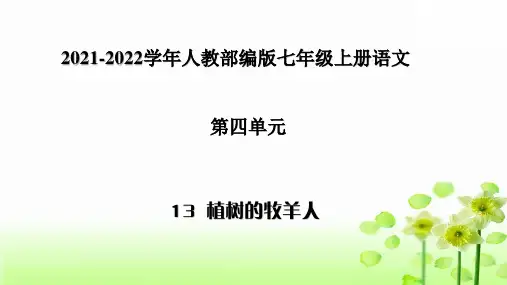 人教部编版七年级上册语文第13课《植树的牧羊人》课件