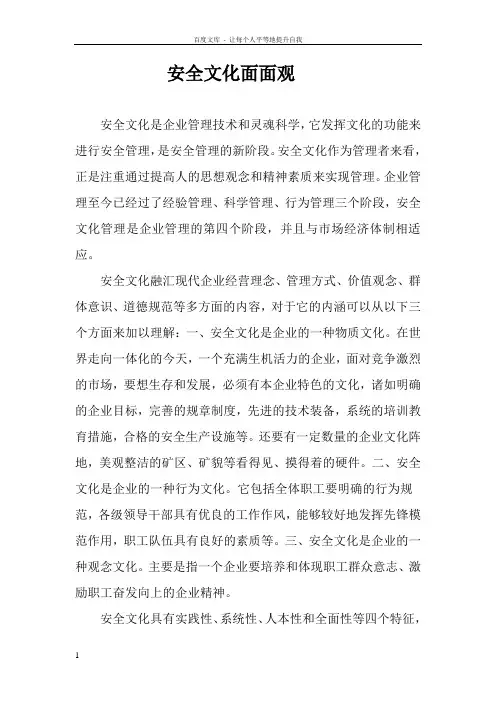 安全文化面面观