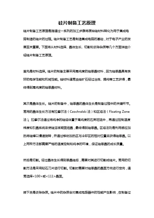 硅片制备工艺原理