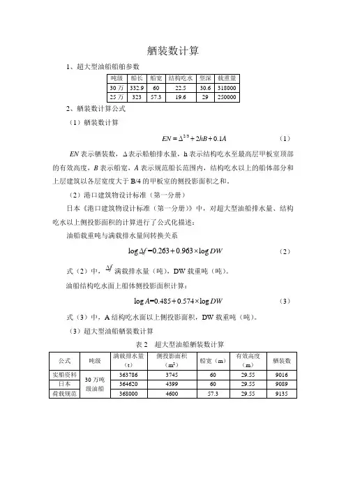 舾装数计算