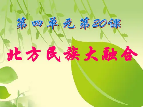 七年级历史上册 第四单元第20课北方民族大融合课件 人教新课标版.ppt