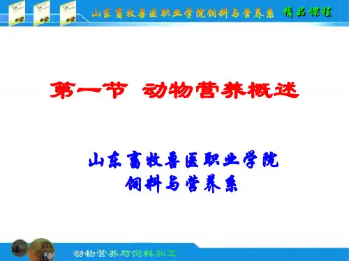 动物营养概述