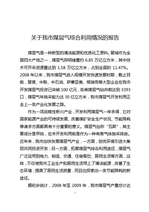 煤层气综合利用报告