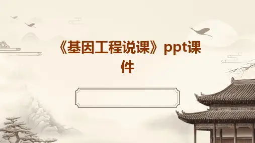 《基因工程说课》课件