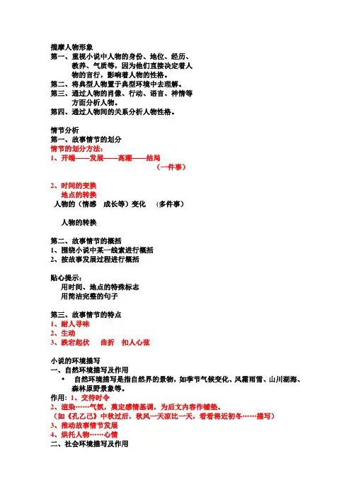 小说基础知识