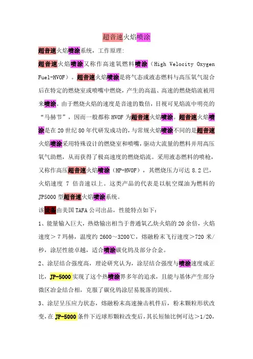 超音速火焰喷涂