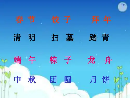 快乐的节日课件PPT资料54页