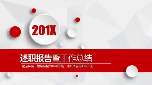 精美微立体述职报告PPT模板