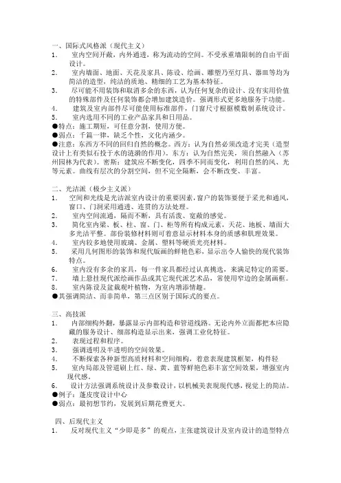 现代设计风格流派