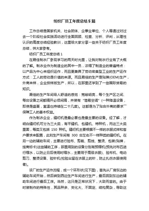 纺织厂员工年度总结5篇