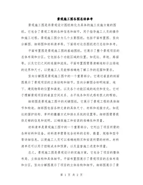 景观施工图各图总结参考