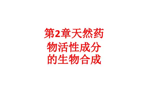 [课件]第2章天然药物活性成分的生物合成PPT