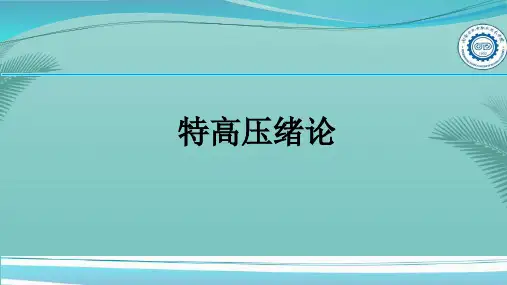 特高压绪论推荐优秀PPT