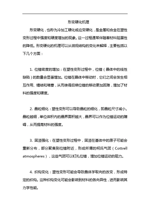 形变硬化机理