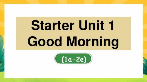 StarterUnit11a2e课件人教版英语七年级上册(1)