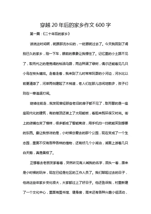 穿越20年后的家乡作文600字