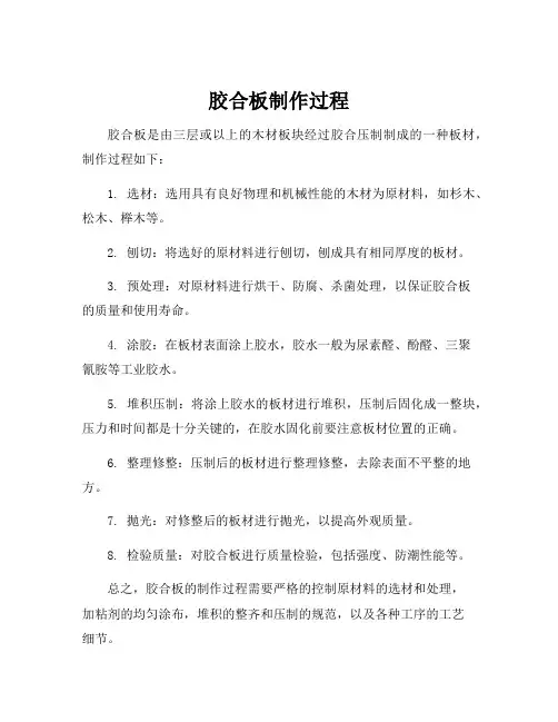 胶合板制作过程