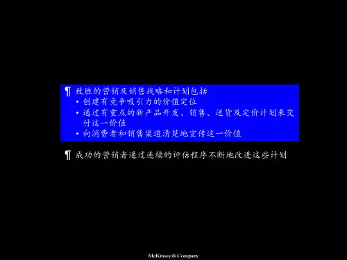 最新015麦肯锡市场营销战略全套分析模型