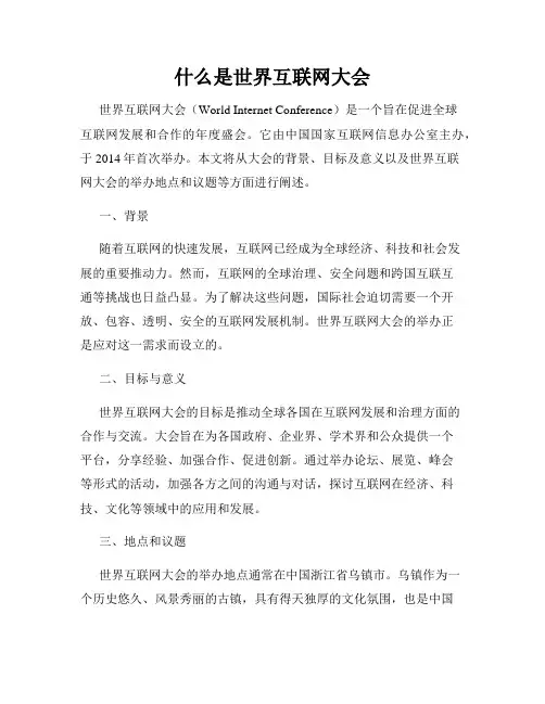 什么是世界互联网大会