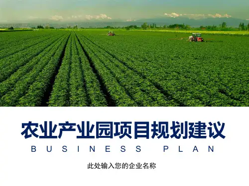 专题课件新农村农业产业园项目规划建议教育PPT课件