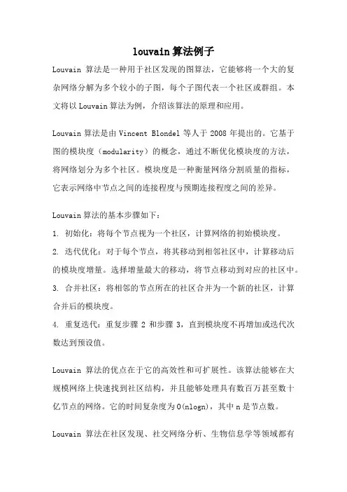 louvain算法例子