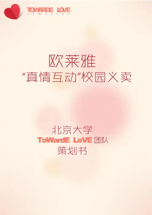义卖项目策划书——北京大学