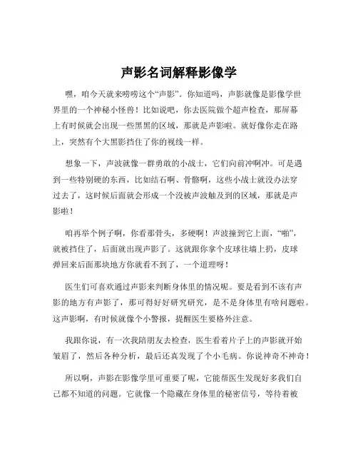 声影名词解释影像学