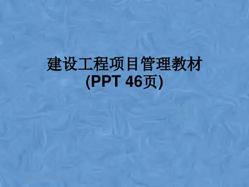 建设工程项目管理教材(PPT 46页)
