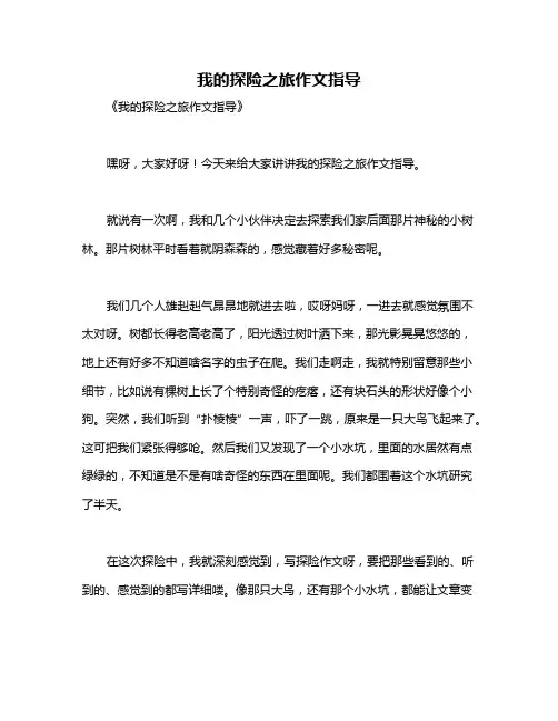我的探险之旅作文指导
