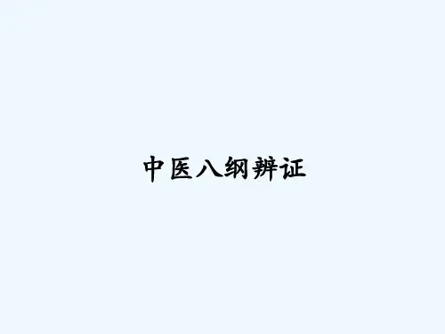 中医八纲辨证-