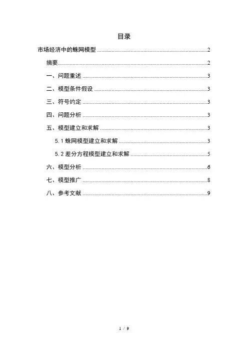 28—市场经济中的蛛网模型