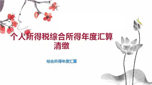 个人所得税综合所得年度汇算清缴