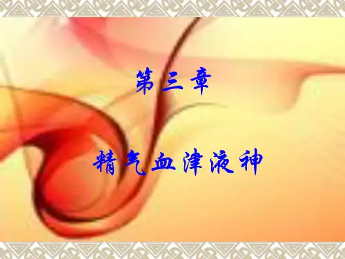 精气血津液神演示精品PPT课件
