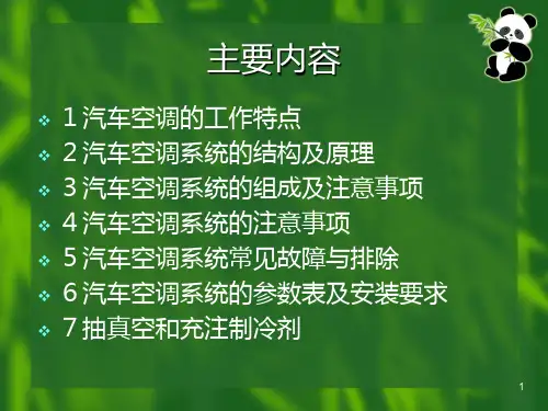 汽车空调幻灯片