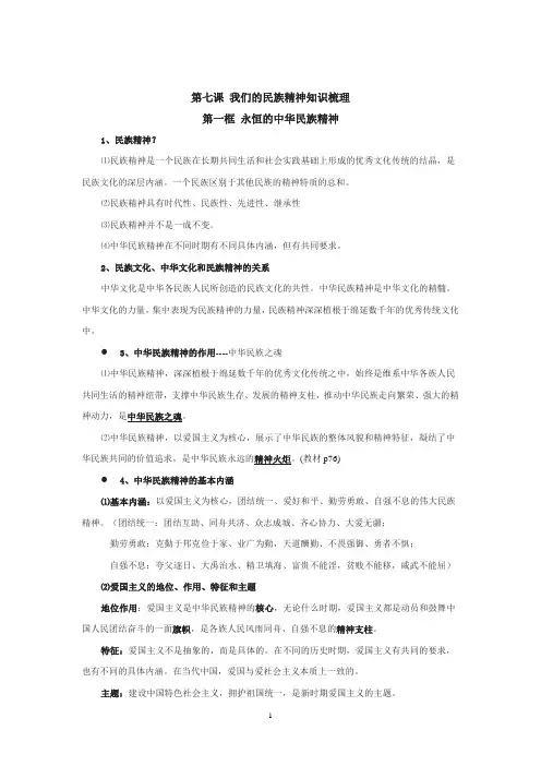 第七课 知识梳理