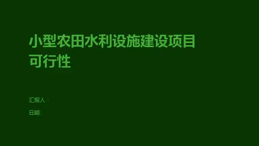 小型农田水利设施建设项目可行性