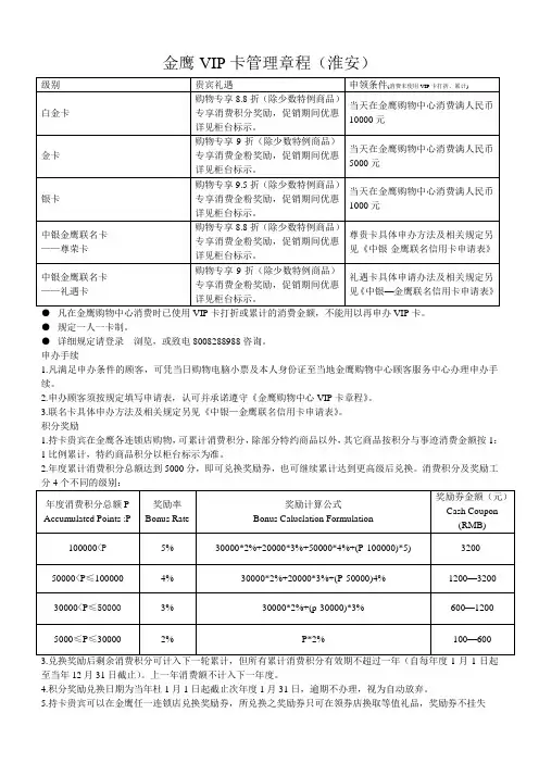 VIP章程