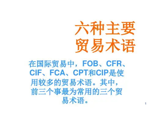 国际贸易六个主要术语ppt课件