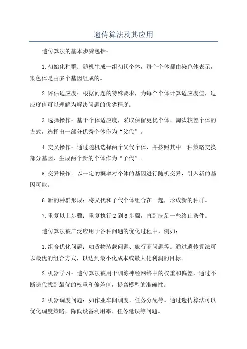 遗传算法及其应用