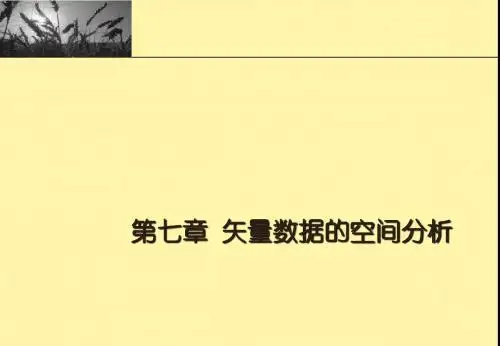 GIS矢量数据的空间分析 共70页