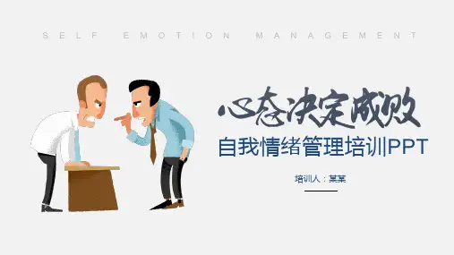 自我情绪管理培训PPT课件