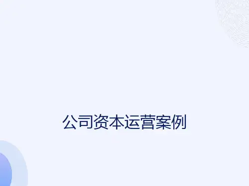 奔驰公司资本运营分析