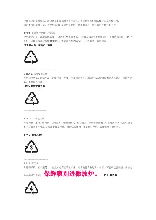 塑料材质简易鉴别方法